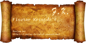 Fiszter Kristóf névjegykártya
